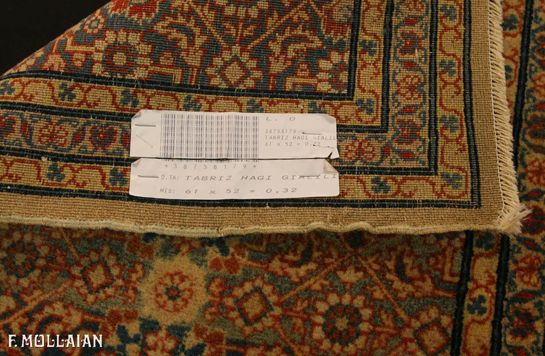 Tappeto Persiano Antico Tabriz Hagi Gialili n°:38758179